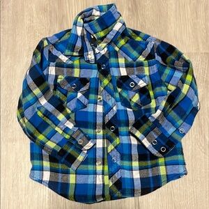 Kids Blue Plaid Shirt